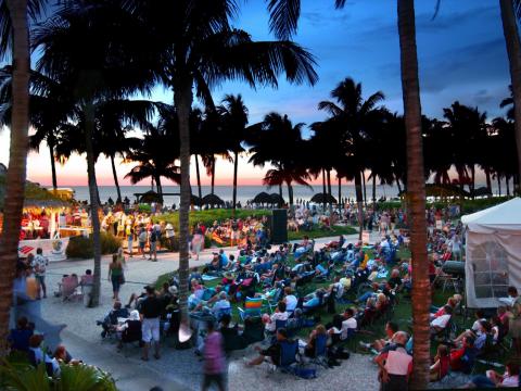 Enjoying a waterfront Jazz performance in Naples, Florida as part of the SummerJazz on the Gulf series Enjoying a waterfront Jazz performance in Naples, Florida as part of the SummerJazz on the Gulf series
