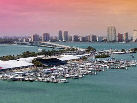Miami International Boat Show at the Miami Marine Stadium Park & Basin in Florida Miami International Boat Show at the Miami Marine Stadium Park & Basin in Florida