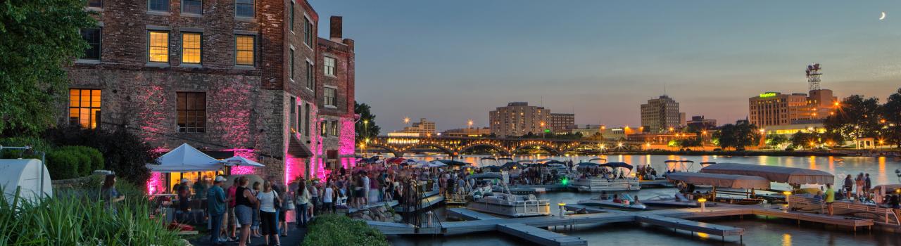 The historic Prairie Street Brewhouse on the Rock River The historic Prairie Street Brewhouse on the Rock River