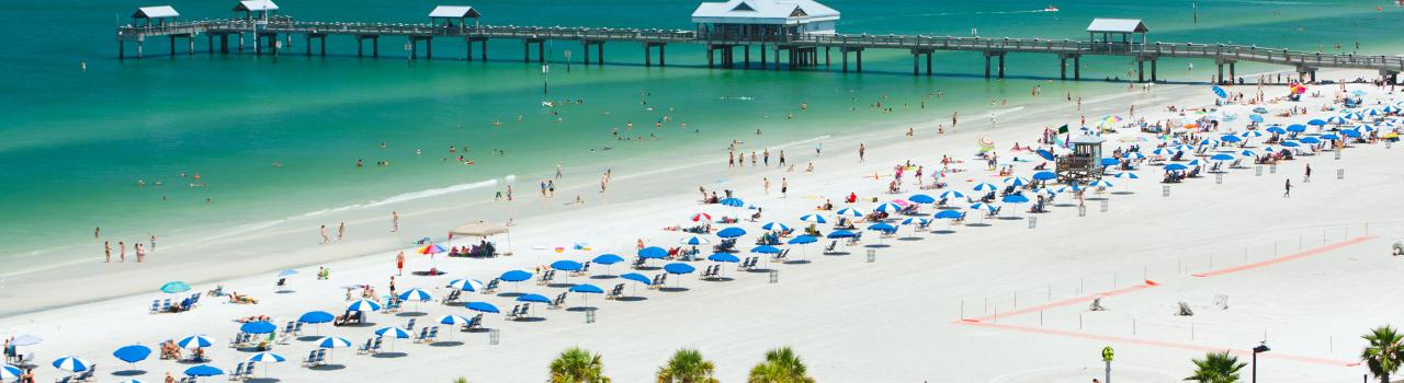 Aerial of Pier 60 on Clearwater Beach Aerial of Pier 60 on Clearwater Beach