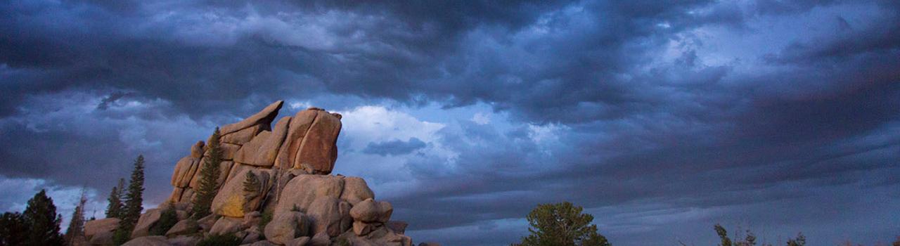 Dramatic clouds over Vedauwoo rock formations Dramatic clouds over Vedauwoo rock formations