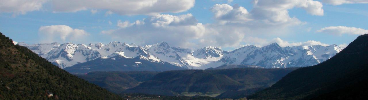 Stunning mountain backdrop at Ridgway State Park Stunning mountain backdrop at Ridgway State Park