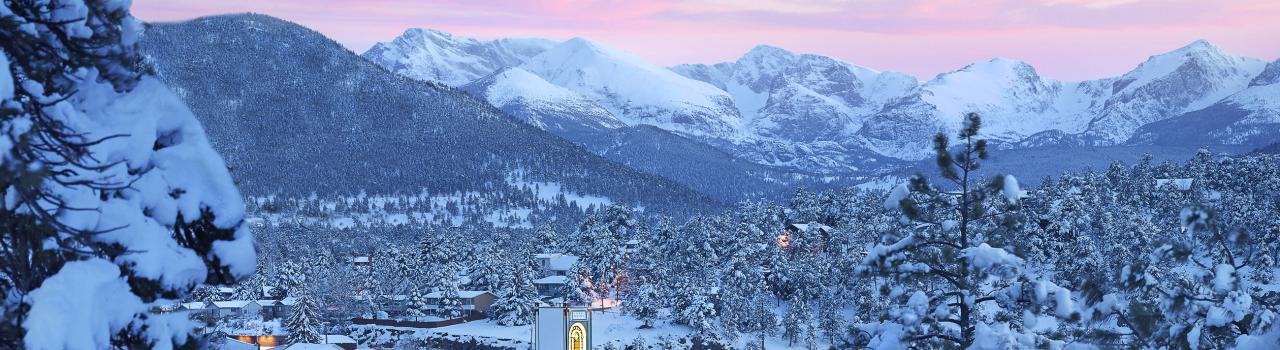 Overlooking Estes Park in winter Overlooking Estes Park in winter