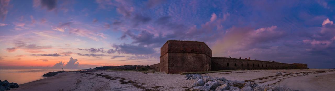 Fort Clinch, overlooking the Atlantic Ocean in Amelia Island, Florida Fort Clinch, overlooking the Atlantic Ocean in Amelia Island, Florida