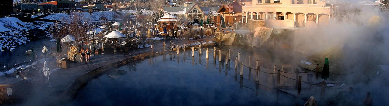 Enjoying the Pagosa Springs hot springs in winter Enjoying the Pagosa Springs hot springs in winter