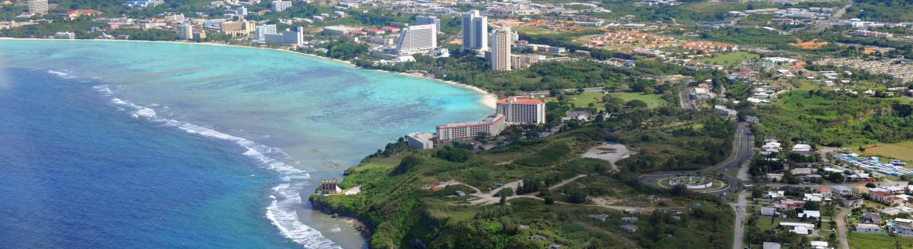 Aerial view over Tumon Bay Aerial view over Tumon Bay