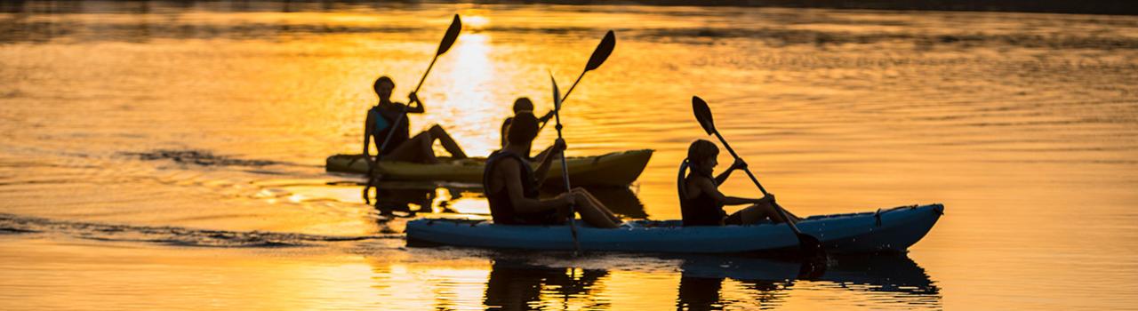 Kayaking on one of Orlando's lakes Kayaking on one of Orlando's lakes