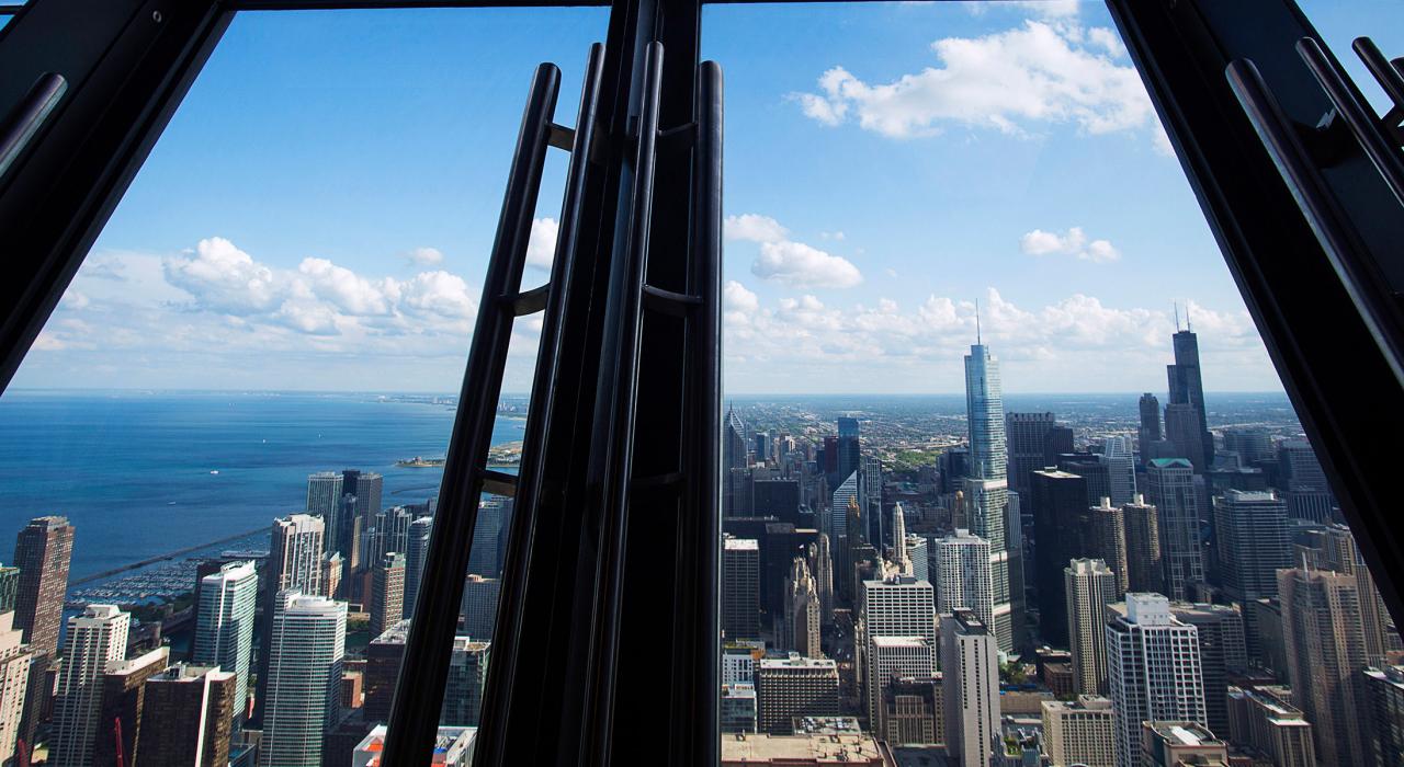 俯瞰芝加哥的城市輪廓 俯瞰芝加哥的城市輪廓