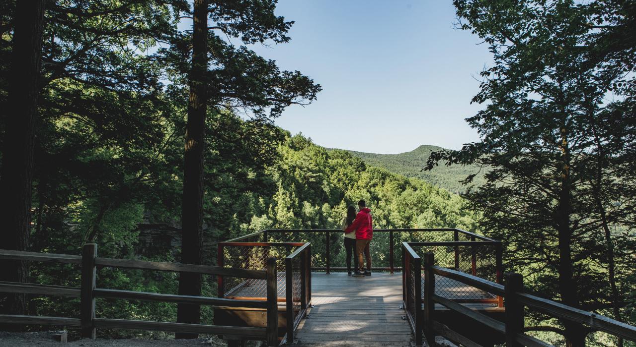 The Kaaterskill Falls Viewing Platform at Haines Falls The Kaaterskill Falls Viewing Platform at Haines Falls