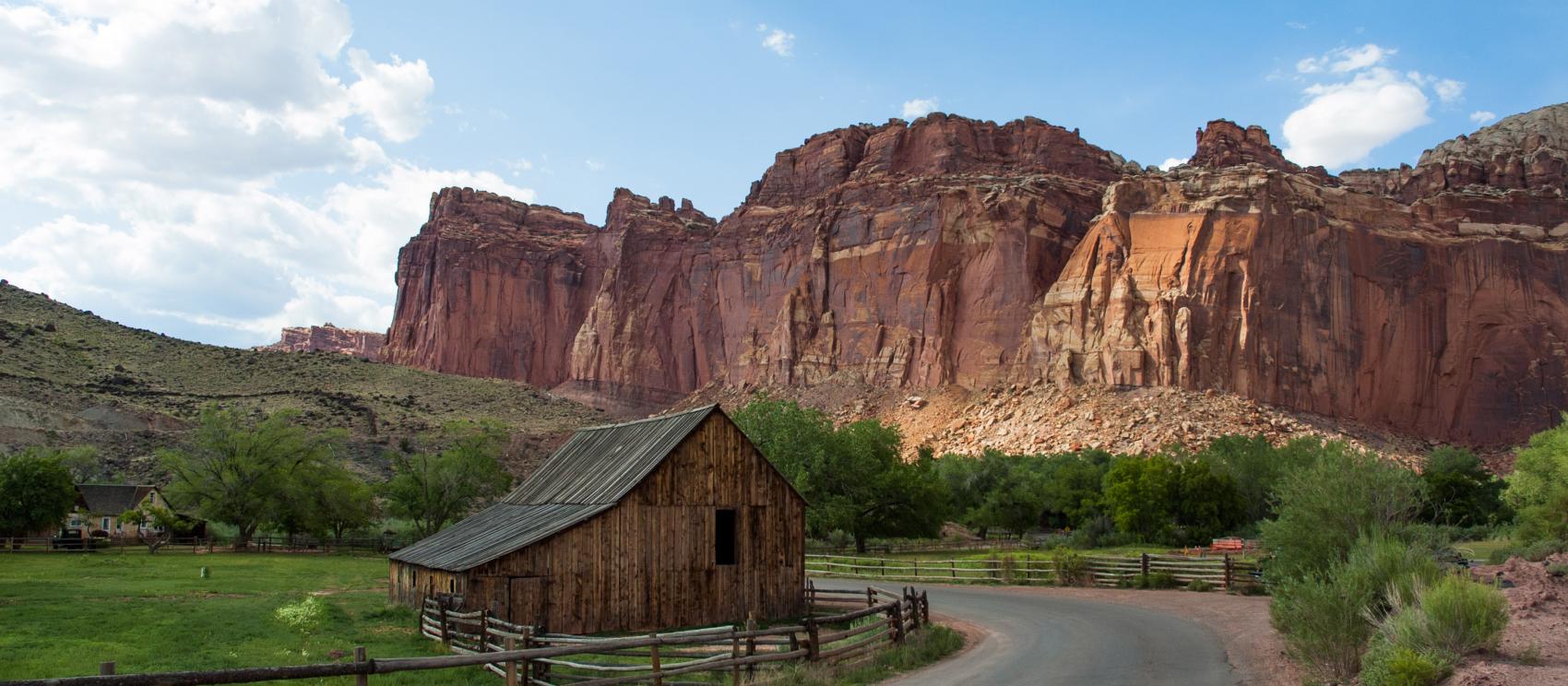 A barn on the historic Gifford Homestead in Capitol Reef National Park A barn on the historic Gifford Homestead in Capitol Reef National Park