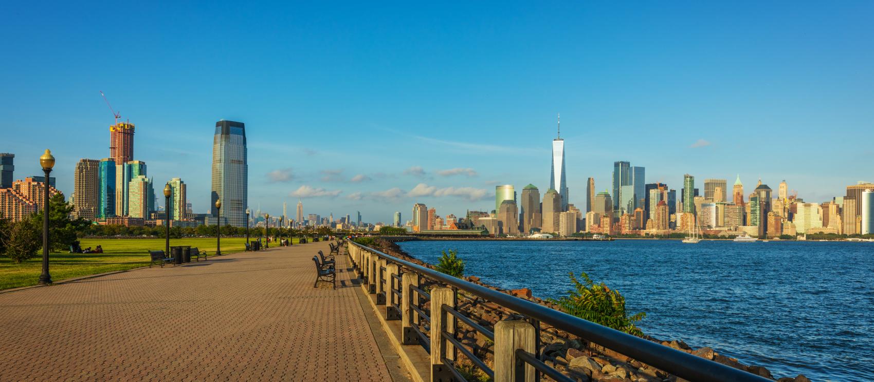 One of the best views of New York City, seen from Liberty State Park in Jersey City One of the best views of New York City, seen from Liberty State Park in Jersey City