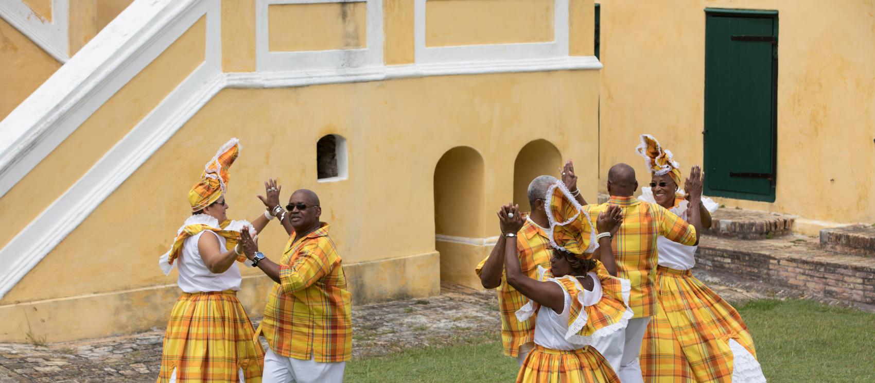 Quadrille dancers entertain in St. Croix  Quadrille dancers entertain in St. Croix