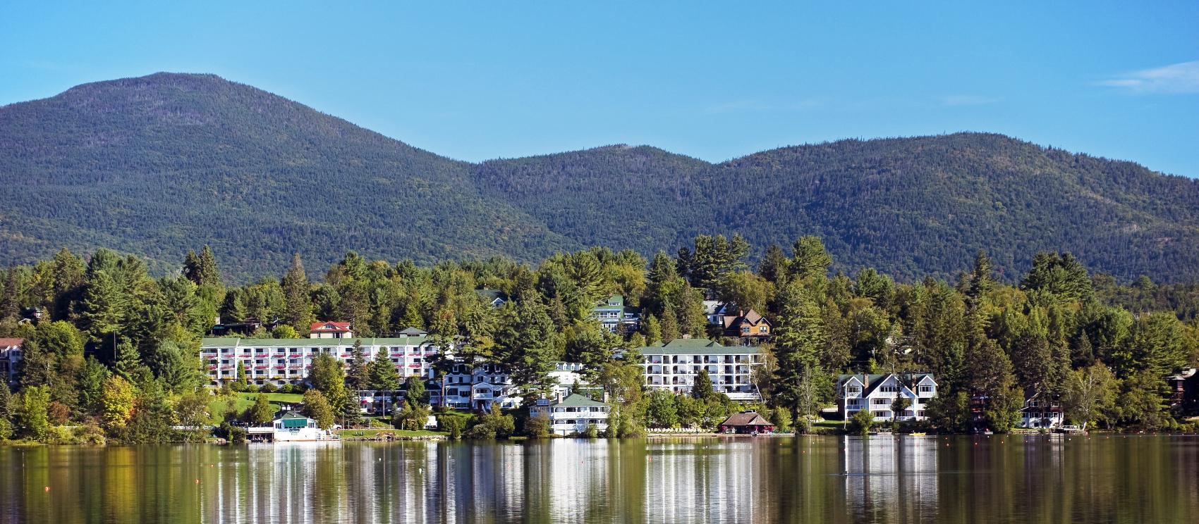 The Mirror Lake Inn Resort & Spa overlooking Lake Placid in the Adirondack Mountains The Mirror Lake Inn Resort & Spa overlooking Lake Placid in the Adirondack Mountains